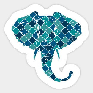 ELEPHANT SILHOUETTE WITH PATTERN Sticker